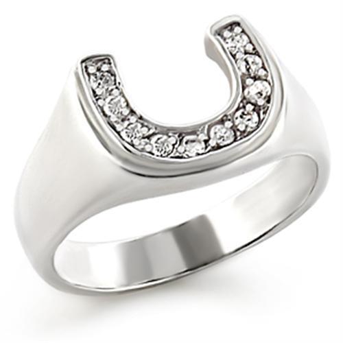 U shape Silver Ring